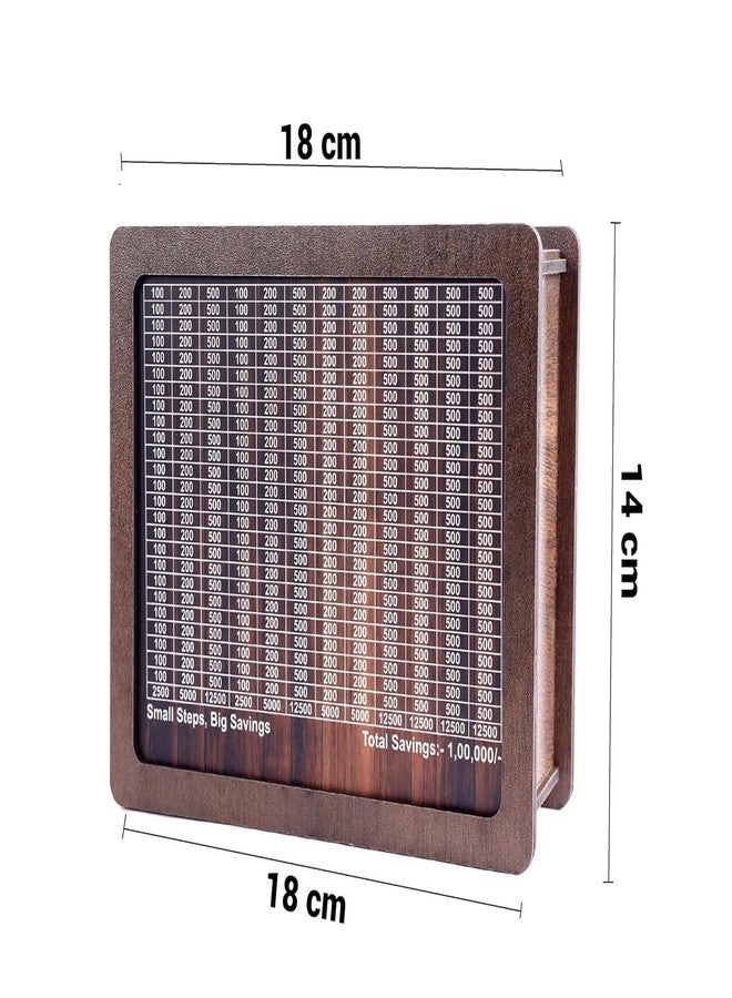 Uzox Money Saving Box for Adult 100000,Piggy Bank,Money Bank,gullak for Adults,gulak,Money Saving Box for Adult,Saving Box 100000,Money Box,gullak for Adults,Wooden Money Saving Box(Regular) (Wood New) - Image 3
